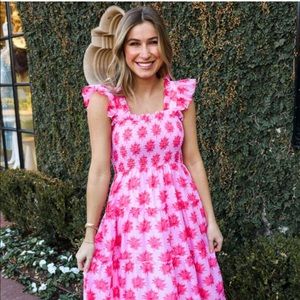 J. Marie Elsie Ruffle Strap midi dress